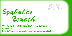 szabolcs nemeth business card